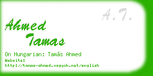 ahmed tamas business card