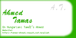 ahmed tamas business card